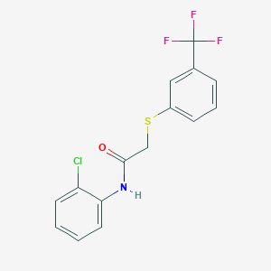 N-(2-chlorophenyl)-2-{[3-(trifluoromethyl)phenyl]sulfanyl}acetamide