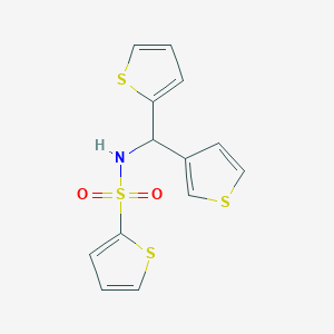 N-(thiophen-2-yl(thiophen-3-yl)methyl)thiophene-2-sulfonamide