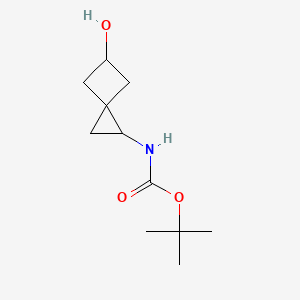 molecular formula C11H19NO3 B2794388 Tert-butyl N-(5-hydroxyspiro[2.3]hexan-2-yl)carbamate CAS No. 2168924-85-2