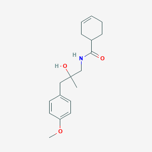 N-(2-hydroxy-3-(4-methoxyphenyl)-2-methylpropyl)cyclohex-3-enecarboxamide