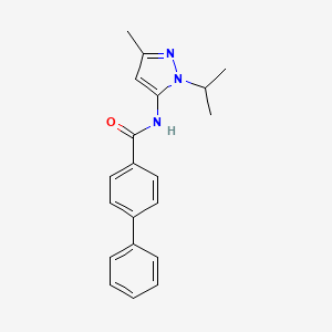 molecular formula C20H21N3O B2794401 N-(1-isopropyl-3-methyl-1H-pyrazol-5-yl)-[1,1'-biphenyl]-4-carboxamide CAS No. 1172442-43-1