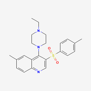 molecular formula C23H27N3O2S B2794402 4-(4-乙基哌嗪-1-基)-6-甲基-3-(4-甲基苯磺酰)喹啉 CAS No. 866847-38-3