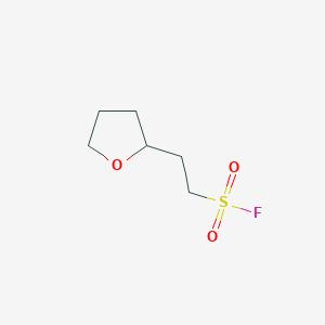molecular formula C6H11FO3S B2794403 2-(Oxolan-2-yl)ethanesulfonyl fluoride CAS No. 2137682-86-9