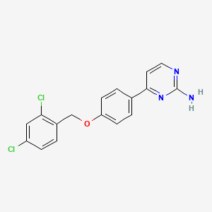 molecular formula C17H13Cl2N3O B2794418 4-{4-[(2,4-Dichlorobenzyl)oxy]phenyl}-2-pyrimidinamine CAS No. 477889-41-1