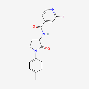 molecular formula C17H16FN3O2 B2794421 2-Fluoro-N-[1-(4-methylphenyl)-2-oxopyrrolidin-3-YL]pyridine-4-carboxamide CAS No. 1436013-73-8