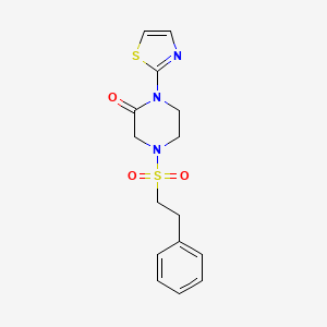 4-(2-Phenylethanesulfonyl)-1-(1,3-thiazol-2-yl)piperazin-2-one