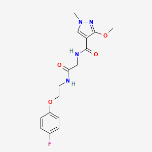 N-(2-((2-(4-fluorophenoxy)ethyl)amino)-2-oxoethyl)-3-methoxy-1-methyl-1H-pyrazole-4-carboxamide