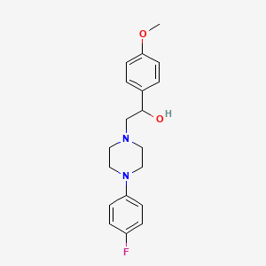 molecular formula C19H23FN2O2 B2794424 2-[4-(4-Fluorophenyl)piperazin-1-yl]-1-(4-methoxyphenyl)ethanol CAS No. 400075-60-7