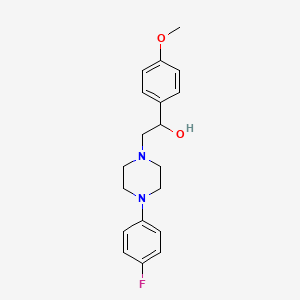 molecular formula C19H23FN2O2 B2794424 2-[4-(4-氟苯基)哌嗪-1-基]-1-(4-甲氧基苯基)乙醇 CAS No. 400075-60-7