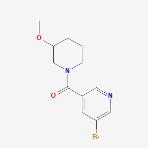 molecular formula C12H15BrN2O2 B2794432 3-Bromo-5-(3-methoxypiperidine-1-carbonyl)pyridine CAS No. 1916592-91-0