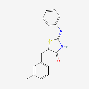 (E)-5-(3-methylbenzyl)-2-(phenylimino)thiazolidin-4-one
