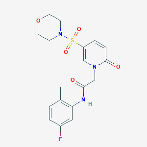 molecular formula C18H20FN3O5S B2794442 N-(5-fluoro-2-methylphenyl)-2-[5-(morpholin-4-ylsulfonyl)-2-oxopyridin-1(2H)-yl]acetamide CAS No. 1251557-85-3