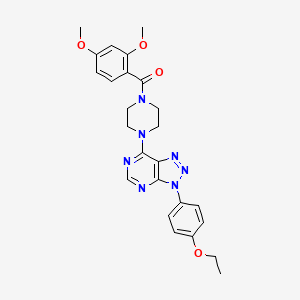molecular formula C25H27N7O4 B2794447 (2,4-dimethoxyphenyl)(4-(3-(4-ethoxyphenyl)-3H-[1,2,3]triazolo[4,5-d]pyrimidin-7-yl)piperazin-1-yl)methanone CAS No. 920417-30-7