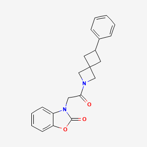 3-[2-Oxo-2-(6-phenyl-2-azaspiro[3.3]heptan-2-yl)ethyl]-1,3-benzoxazol-2-one