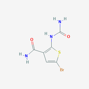 molecular formula C6H6BrN3O2S B2794458 5-Bromo-2-ureidothiophene-3-carboxamide CAS No. 354812-10-5