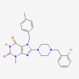 8-{4-[(2-Chlorophenyl)methyl]piperazinyl}-3-methyl-7-[(4-methylphenyl)methyl]-1,3,7-trihydropurine-2,6-dione