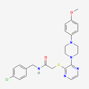 molecular formula C24H26ClN5O2S B2794468 2,2-dimethyl-N-{5-[(4-methylphenyl)sulfonyl]-4,5,6,7-tetrahydro[1,3]thiazolo[5,4-c]pyridin-2-yl}propanamide CAS No. 1189731-40-5