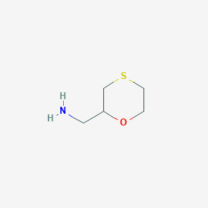 molecular formula C5H11NOS B2794470 1,4-氧硫杂环丙基甲胺 CAS No. 1507217-45-9