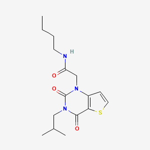molecular formula C16H23N3O3S B2794471 N-butyl-2-[3-(2-methylpropyl)-2,4-dioxo-3,4-dihydrothieno[3,2-d]pyrimidin-1(2H)-yl]acetamide CAS No. 1260929-57-4