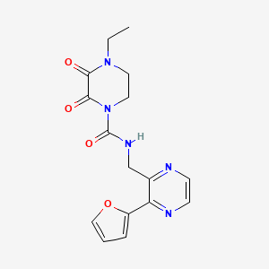 4-ethyl-N-((3-(furan-2-yl)pyrazin-2-yl)methyl)-2,3-dioxopiperazine-1-carboxamide