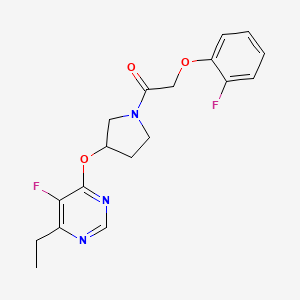 1-(3-((6-Ethyl-5-fluoropyrimidin-4-yl)oxy)pyrrolidin-1-yl)-2-(2-fluorophenoxy)ethanone