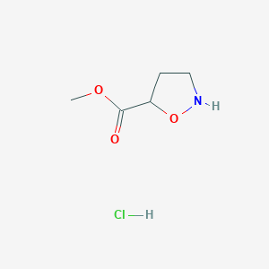 molecular formula C5H10ClNO3 B2794486 甲基-1,2-噁唑烷-5-羧酸甲酯盐酸盐 CAS No. 2219379-31-2