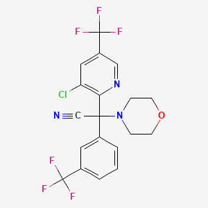 2-[3-Chloro-5-(trifluoromethyl)-2-pyridinyl]-2-morpholino-2-[3-(trifluoromethyl)phenyl]acetonitrile
