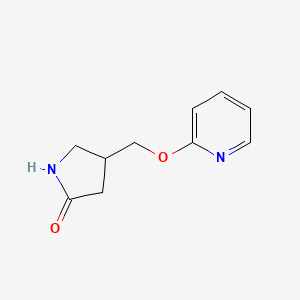 molecular formula C10H12N2O2 B2794489 4-[(Pyridin-2-yloxy)methyl]pyrrolidin-2-one CAS No. 2169581-03-5