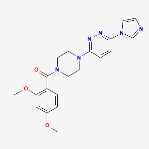 molecular formula C20H22N6O3 B2794492 (4-(6-(1H-imidazol-1-yl)pyridazin-3-yl)piperazin-1-yl)(2,4-dimethoxyphenyl)methanone CAS No. 1704590-04-4