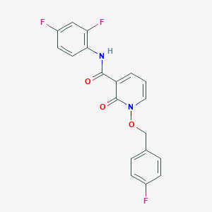 molecular formula C19H13F3N2O3 B2794497 N-(2,4-difluorophenyl)-1-[(4-fluorophenyl)methoxy]-2-oxopyridine-3-carboxamide CAS No. 868678-40-4