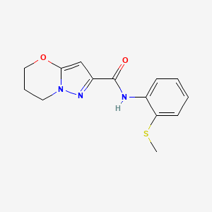 N-(2-(methylthio)phenyl)-6,7-dihydro-5H-pyrazolo[5,1-b][1,3]oxazine-2-carboxamide