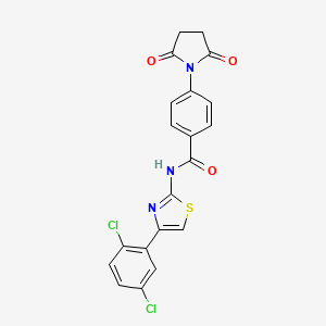 N-(4-(2,5-dichlorophenyl)thiazol-2-yl)-4-(2,5-dioxopyrrolidin-1-yl)benzamide