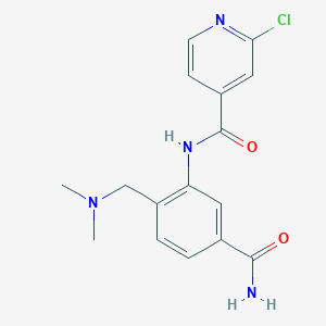 N-{5-carbamoyl-2-[(dimethylamino)methyl]phenyl}-2-chloropyridine-4-carboxamide