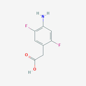 molecular formula C8H7F2NO2 B2794506 (4-Amino-2,5-difluorophenyl)acetic acid CAS No. 1260893-58-0