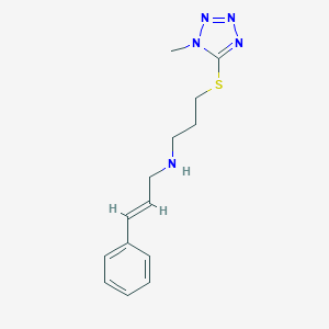 (2E)-N-{3-[(1-methyl-1H-tetrazol-5-yl)sulfanyl]propyl}-3-phenylprop-2-en-1-amine