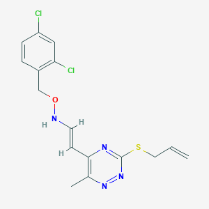 3-(Allylsulfanyl)-5-(2-(((2,4-dichlorobenzyl)oxy)amino)vinyl)-6-methyl-1,2,4-triazine