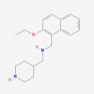molecular formula C19H26N2O B279452 N-[(2-ethoxy-1-naphthyl)methyl]-N-(4-piperidinylmethyl)amine 