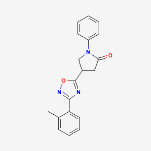 1-Phenyl-4-(3-(o-tolyl)-1,2,4-oxadiazol-5-yl)pyrrolidin-2-one