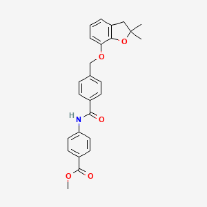 Methyl 4-(4-(((2,2-dimethyl-2,3-dihydrobenzofuran-7-yl)oxy)methyl)benzamido)benzoate