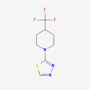 molecular formula C8H10F3N3S B2794538 1-(1,3,4-Thiadiazol-2-yl)-4-(trifluoromethyl)piperidine CAS No. 2097932-33-5