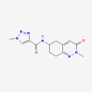 molecular formula C13H16N6O2 B2794541 1-methyl-N-(2-methyl-3-oxo-2,3,5,6,7,8-hexahydrocinnolin-6-yl)-1H-1,2,3-triazole-4-carboxamide CAS No. 1903306-80-8