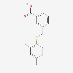 molecular formula C16H16O2S B2794542 3-{[(2,4-Dimethylphenyl)sulfanyl]methyl}benzoic acid CAS No. 790263-58-0