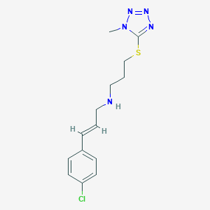 (2E)-3-(4-chlorophenyl)-N-{3-[(1-methyl-1H-tetrazol-5-yl)sulfanyl]propyl}prop-2-en-1-amine