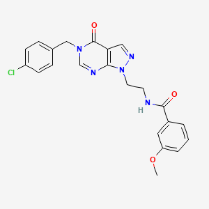 N-(2-(5-(4-chlorobenzyl)-4-oxo-4,5-dihydro-1H-pyrazolo[3,4-d]pyrimidin-1-yl)ethyl)-3-methoxybenzamide