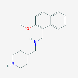 molecular formula C18H24N2O B279456 N-[(2-methoxy-1-naphthyl)methyl]-N-(4-piperidinylmethyl)amine 