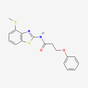 molecular formula C17H16N2O2S2 B2794566 N-(4-(甲硫基)苯并[d]噻唑-2-基)-3-苯氧基丙酰胺 CAS No. 899941-77-6