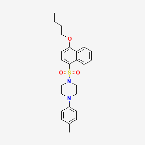 1-[(4-Butoxynaphthalen-1-yl)sulfonyl]-4-(4-methylphenyl)piperazine