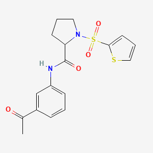 N-(3-acetylphenyl)-1-(thiophen-2-ylsulfonyl)pyrrolidine-2-carboxamide