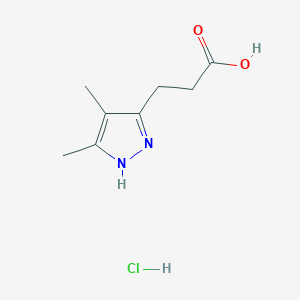 3-(3,4-Dimethyl-1H-pyrazol-5-yl)propanoic acid hydrochloride