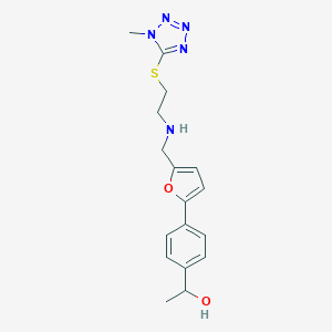 1-(4-{5-[({2-[(1-methyl-1H-tetrazol-5-yl)sulfanyl]ethyl}amino)methyl]furan-2-yl}phenyl)ethanol